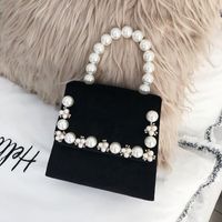 Вечерние сумки мини -бархатная женская милая сумочка для клапанов винтажные женские жемчужины бриллианты бисеро -сеть шнур