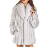 S-4XL Mink Coats Women 2018 Winter New Fashion Pink FAUX Fur Coat Elegant Thick Warm Outerwear Fake Fur Jacket Chaquetas Mujer212m
