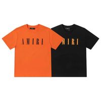 High-Version 2022 Sommer Neue Modemarke Amirs Klassischer Basisbrief Bedruckt Herren- und Damen-Kurzarm-T-Shirt
