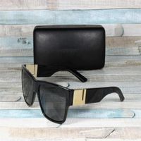 Nuevas gafas de sol polarizadas para hombres negros 59 mm diseñador para hombres cuadrados gafas de sol de vidrio de vidrio cuadrado lentes Wit179c