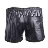 Pantaloncini da uomo Pantaloncini per il pugile del boxer in ecopelle Wetlook Lounge Sport Pantaloni corti Pantaloni Boxer Casual Uomo