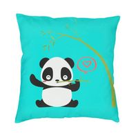 Yastık/dekoratif yastık seni seviyor bambu panda yastık kapağı 45x45cm dekorasyon 3D Baskı hayvan karikatür atlama çanta kanepe çift sepet