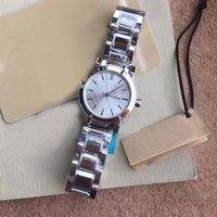 Мода 26 -мм женские часы Quartz Womens Watch Серебряная браслет из нержавеющей стали белый индекс индекс.