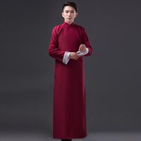 Ropa étnica disfraz tradicional chino para hombres de túnica larga macho antiguo tang bocón hanfu etapa cosplay 89