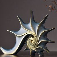 Nordic INS Harz Retro -Conch Ornamente kreatives Licht Luxus Home Docor Handwerk vereinfacht Tabinet Dekorationen 43*30*6 cm