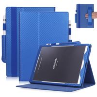 Carbon Fiber Pattern PU Leather Case Cover for Remarkable 10.3 inch E-Book Tablet with Hand Holder Grip Shell Card Slots204K