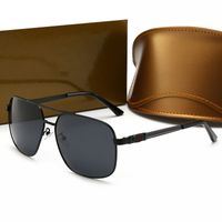 نظارات شمسية للرجال الفاخرة التي تقود نظارات الشمس للرجال للنساء مصمم العلامة التجارية ذكر نظارات تجريبية أسود خمر UV400 مع شعار