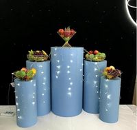 金属製のシリンダーの柱のスタンドラックのウェディングケーキの花工芸品の装飾の結婚台の柱のための結婚パーティーのイベント供給のためのキャンディーバー0426