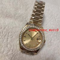Fashion Watch Factory Manufactures Automatic Mens Watches 18k Yellow Gold Diamond Dial & Bezel 218348 Watch NEW Diving Super Luminous With Big Box