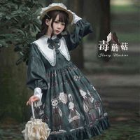 NXY Casual Dress [trujący grzyb] Gothic Lolita Dress Op Dark Gorgeous Vintage Proste Lolita Princess Tea Party Daily Dress 0406