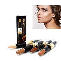 Makeup Creamy Double-ended 2in1 Contour Stick Contouring Highlighter Bronzer Create 3D Face Concealer Full Cover Blemish2167