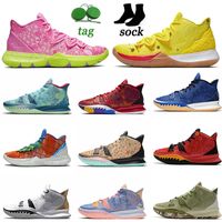 2022 With Socks Kyries 7s Men Basketball Shoe Kyries 5 Spingebob Pale Ivory Anime Hip Hop Horus Brown green irving 7 trainers outdoor sports sneakers size 40-47