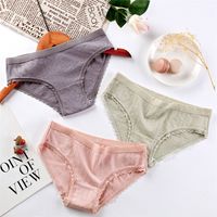 3 Pieces Underwear For Woman Female Panties Cotton High Qual...