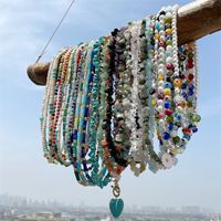 El yapımı kolyeler boncuklu taş kolye zincirleri kadınlar için mücevher hediye diy