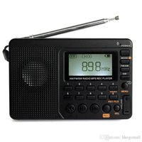 K-603 Radio FM Am SW World Band Receiver MP3 Player Rec Recorder com Sleep Timer Black FM Radio Recorder277Y