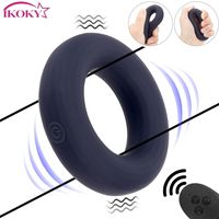 Silicone Cock Ring Sex Toys for Men Vibrant Pinis Ring USB Charge de charge Ejaculation 10 Fréquence Lock vibro Ring Sex Shop 220712