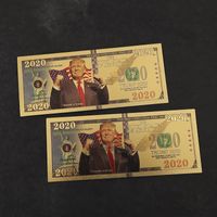 Donald Trump 2020 Banknote 45 ° Presidente di American Gold Foil Dollar Bill ha impostato denaro falso