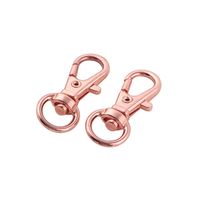 200pcs Swivel Lobster Clasp Hooks Keychain Split Key Ring Connector For Bag Belt Dog Chains DIY Jewelry Making Findings2637