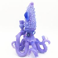 Squid Water Bong Dab Rig Glass Pipe Percolater Hookah 14. 4mm...