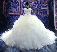 2022 senza spalline Vestido De Novia Bianco Abiti da sposa Rucchirati Tulle Sweep Treno Corsetto Indietro Semplice Elegante Gemstone Abiti da sposa su misura