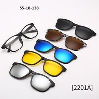 6 In 1 Custom Men Women Polarized Optical Magnetic Sunglasses Clip Magnet Clip on Sunglasses Clip on Sun Glasses Frame 220611