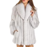 S-4XL Mink Coats Women 2018 Winter New Fashion Pink FAUX Fur Coat Elegant Thick Warm Outerwear Fake Fur Jacket Chaquetas Mujer221I