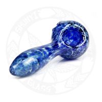 Bue Sky American American Color Glass Glass Coom Coiling Cooling Water Tipe Spoon для табака