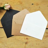 Embrulho de presente 20pcs/lote preto artesanato envelopes envelopes de estilo europeu vintage para recortes de cartas