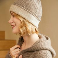 Mütze/Skull Caps Winter dicker warm für Frauen 100% Kaschmir Strickhüte Weiche Grade Weibliche Kappe