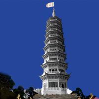 Arti e mestieri grandi antichi pagoda esagonale artigianato su larga scala