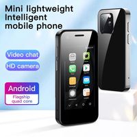 Original SOYES XS13 Mini Android Cell phone 3D Glass Dual SIM card TF Card Slot Google Play Market Cute Smartphone Gifts 3G WCDMA Cellphone