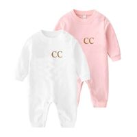 新しい2021Summeファッションレター赤ちゃん男の子服ホワイトピンクグリーン長袖ブランド生まれたばかりの赤ちゃん女の子ローマン0-3ヶ月