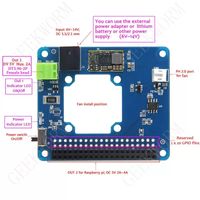 Raspberry Pi 3 Model B(Plus)3B Programmable Smart Temperature Control Fan Power Hat Board | input 6V~14V DC 5V Max. 4A Out