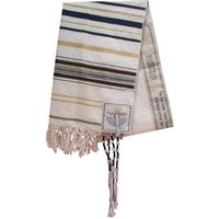 Bufandas jkrising mesiánico judío tallit azul y oro oración chal talit talis bufandas de bolsas