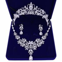 Bridal Tiaras Hair Necklace Earrings Accessories Wedding Jewelry Sets Cheap Fashion Style Bride Hair Dress231l