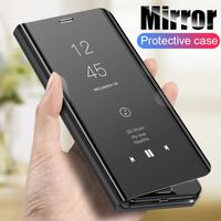 Smart Mirror Flip Case For Samsung Galaxy S10 S9 S8 S10E S7 S6 Edge Plus A6 A8 J4 J6 Plus J8 A7 2018 Note 8 9 10 Pro Phone Cover