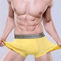 Brand Designer Men's Sexy Underwear Quality Quality Cotton 4pcs / Lot Men Boxer Boxer Boxer Boxer Sous-vêtements asiatique L à 3XL