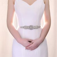 Wedding Bridal Dress Accessories Belts Crystal Rhinestone Sash Pearls Sashes Ornament Jewelry Women Fashion Charm Belt White Ivory Pink Sashes Ribbon
