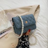 Mini Pearl Belt PU Leather Crossbody Bags For Women 2021 Lux...