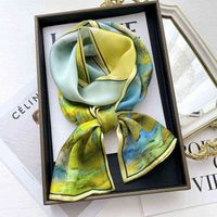 5SZW D family silk scarves thin style spring and Autumn New Korean classic literature art