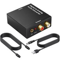 Digital to Analog Audio Converter DAC SPDIF to L/R RCA Toslink Optical 3.5mm Jack Adapter for PS3 HD DVD PS4 Amp Apple TV Home Cinema