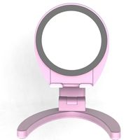 New Mini Stand Pocket Portable Cosmetic Mirror Clip Mobile Phone Holders Pink