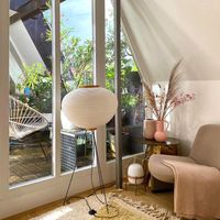Stehlampen Japanische Style Lampe Noguchi Isamu Teelaum Reispapier Einfacher Schlafzimmer Studiendesigner Erstaunenfloor
