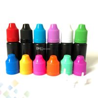 10ml 30ml Black Dropper Bottle Plastic Empty Bottles With Long and Thin Tips Tamper Proof Childproof Safety Cap E Liquid Needle Bottles DHL