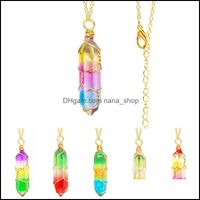 Pendant Necklaces Pendants Jewelry Wire Wrap Colour Grad Gla...