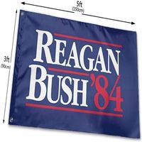 Reagan Bush 84 Campanha Bandeira azul de 3x5 pés de poliéster ao ar livre ou interno Banner de impressão digital e bandeiras Whole258J