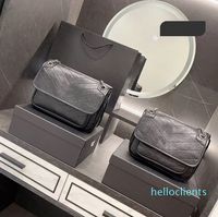 2022 new Designer handbags square fat LOULOU chain bag real ...