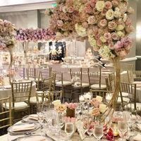6pcs/izin partisi düğün dekorasyonu altın çiçek standı vazolar geometrik merkez parçası