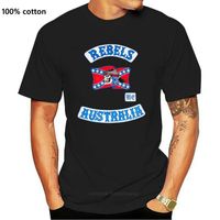 T-shirts masculins Rebels Australia Motorcycle Club MC Black T-shirt Unisexe