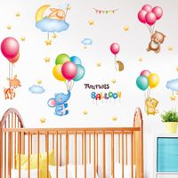 Wall Stickers Colorful Balloons DIY Animal Pegatinas Decals For Kids Rooms Baby Bedroom Home DecorationWall